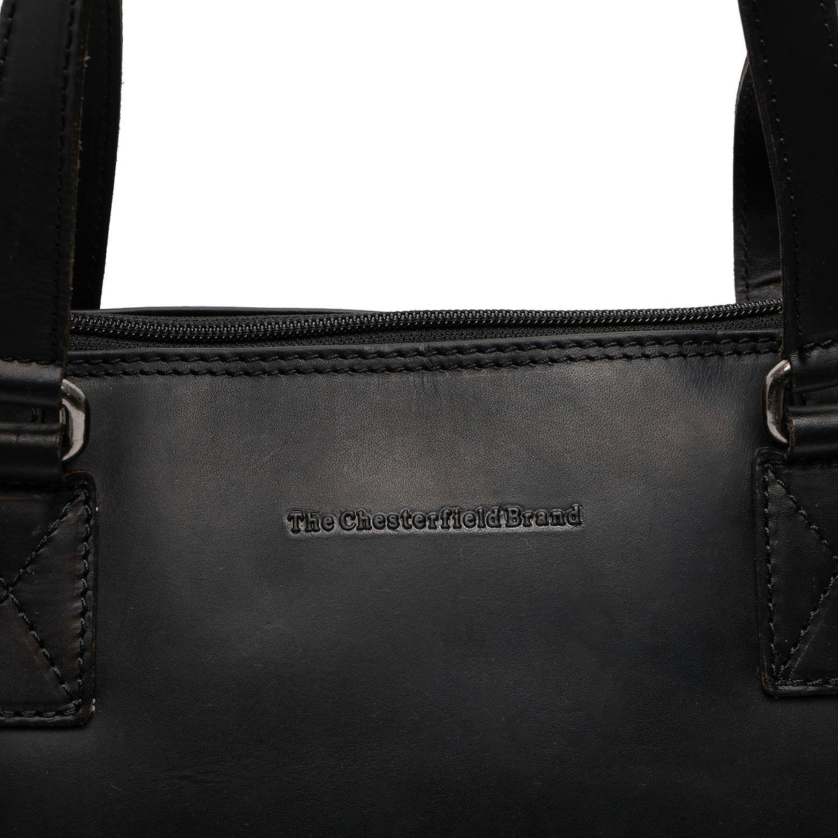 
Classic 100% Full-Grain leather Bag - Вид сзади с усиленными кожаными ремнями и прострочкой