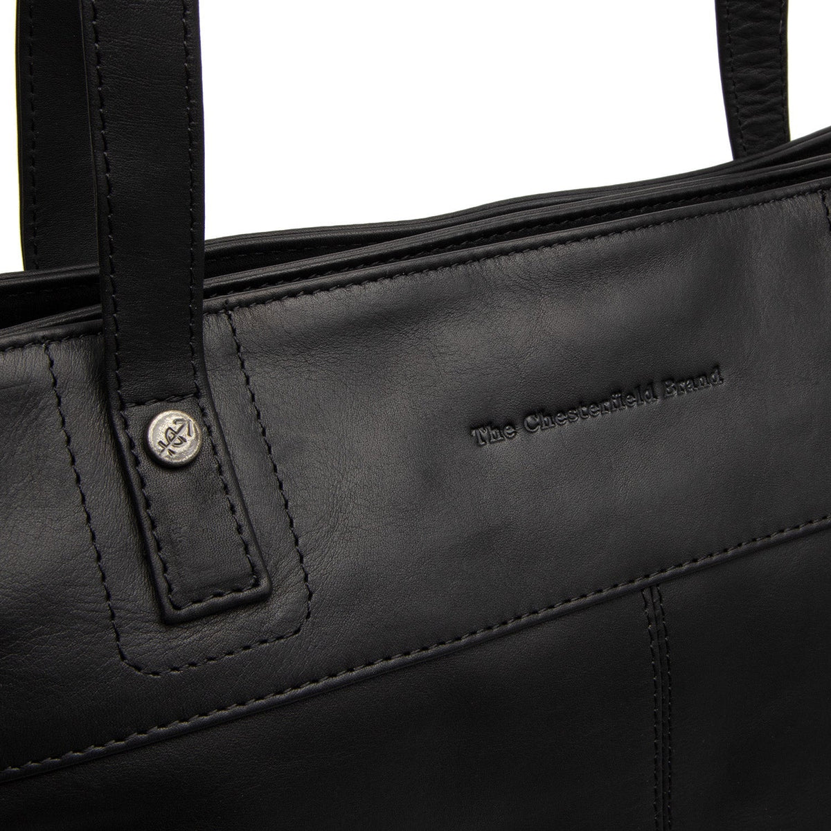 Classic 100% Full-Grain leather Bag - Rear Perspective Showing Reinforced Leather Straps & Stitching
