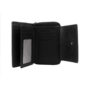 
Solid Antique Brass Hardware & Heavy-Duty Dual Zipper Detail on Hanoi Кожаное портмоне
