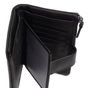 
Solid Antique Brass Hardware & Heavy-Duty Dual Zipper Detail on Landau Кожаное портмоне