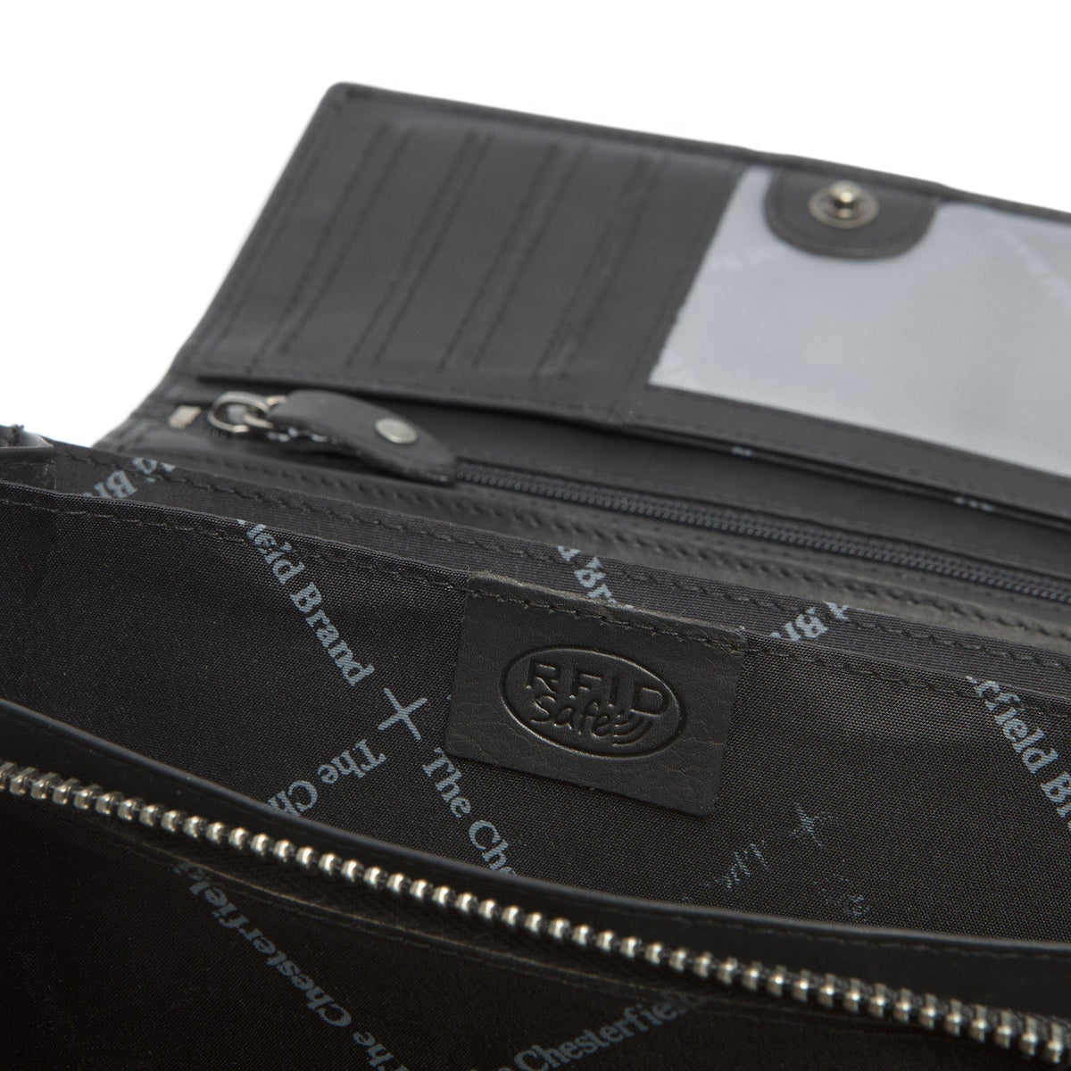Mirthe Цельнозерновая кожа Wallet - Structured Side Profile Showing Gusset Depth &amp; Expansion Capacity