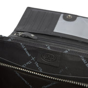 Mirthe Цельнозерновая кожа Wallet - Structured Side Profile Showing Gusset Depth &amp; Expansion Capacity