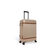 Medium Suitcase Zuna in Classic 100% Full-Grain Leather - Front Profile View &amp; Tailored Silhouette | Buy Online