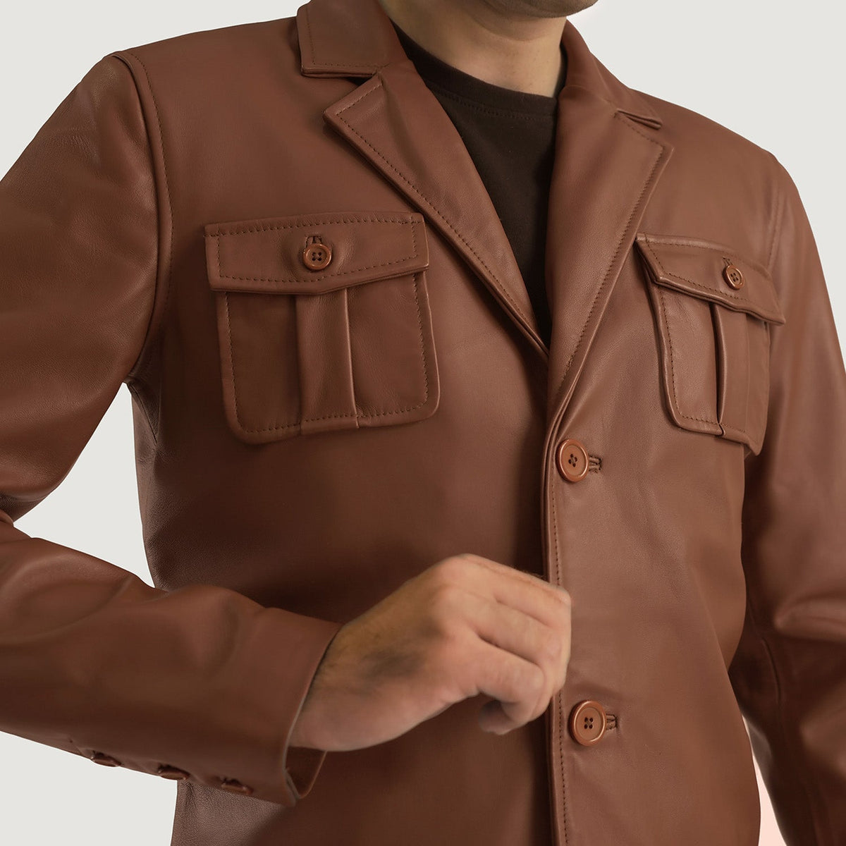
Ray Cutler Кожаная куртка для Мужчин – alternate product view 6