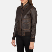 
Westa A-2 Кожаный бомбер для Женщин - Natural Daylight Drape