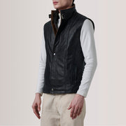 
Zane Grey Suede Vest For Men - Вид сбоку, демонстрирующий эргономичный крой рукава